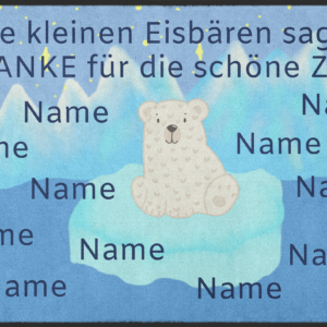 Kindergarten Abschiedsfussmatte Eisbaeren 10222