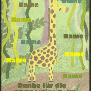 Kindergarten Abschiedsfussmatte Giraffe 10248