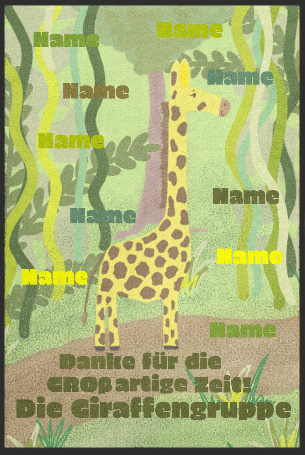 Kindergarten Abschiedsfussmatte Giraffe 10248