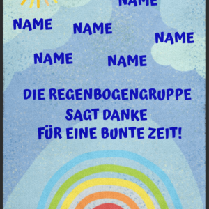 Kindergarten Abschiedsfussmatte Regenbogen 10251