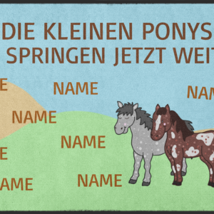 Kindergarten Abschiedsfussmatte Ponys 10271