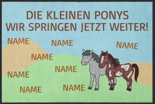 Kindergarten Abschiedsfussmatte Ponys 10271