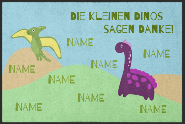 Kindergarten Abschiedsfussmatte Dinos 10227