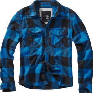 Brandit Check Shirt Herren Langarm | Blau-Schwarz | 4XL