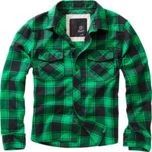 Brandit Check Shirt Herren Langarm | Grün-Schwarz | 3XL