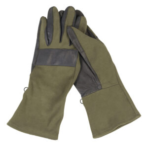 Original Bundeswehr Kampfhandschuhe Leder / Aramid oliv