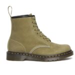 Dr. Martens - 1460 Tumbled Nubuck + EH Suede - Freizeitstiefel Gr 9 oliv