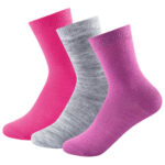 Devold - Daily Light Kid Sock 3-Pack - Merinosocken Gr 25-27 rosa