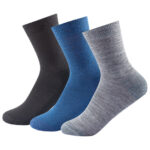 Devold - Daily Medium Kid Sock 3-Pack - Merinosocken Gr 31-34 grau/blau