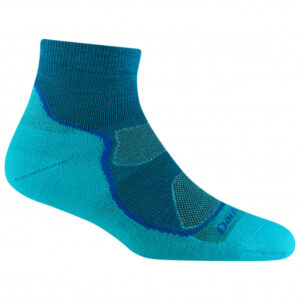 Darn Tough - Women's Light Hiker 1/4 Lightweight with Cushion - Wandersocken Gr L türkis/blau