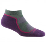 Darn Tough - Women's Light Hiker No Show Lightweight w Cushion - Wandersocken Gr L;S grau;rosa