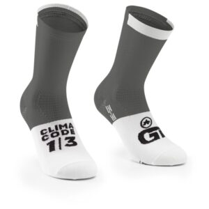 ASSOS - GT Socks C2 - Radsocken Gr 0 - 35-38 grau/weiß