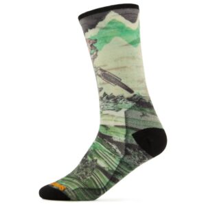 Smartwool - Bike Zero Cushion Wolf Print Crew Socks - Radsocken Gr L oliv