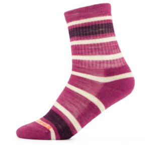 Smartwool - Kids' Hike Light Cushion Striped Crew Socks - Multifunktionssocken Gr L;M;S rosa/lila;schwarz