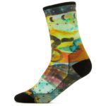 Smartwool - Women's Bike Zero Cushion Celestial Print Crew - Radsocken Gr S bunt