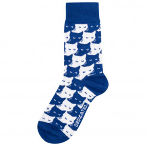 DEDICATED - Socks Sigtuna Pepita Cats - Multifunktionssocken Gr 41-45 blau