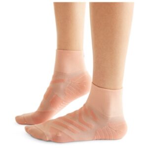 On - Women's Performance Mid Sock - Laufsocken Gr L beige/rosa