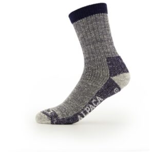 Alpacasocks&Co - Merino Hiking - Wandersocken Gr 45-48 grau/weiß