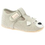 Living Kitzbühel - Baby's T-Spange Hund - Hüttenschuhe Gr 21 beige