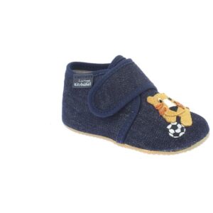 Living Kitzbühel - Kid's Babyklett Tiger & Fußball - Hüttenschuhe Gr 20 blau