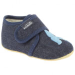 Living Kitzbühel - Baby's Klettschuh Wal - Hüttenschuhe Gr 21 blau