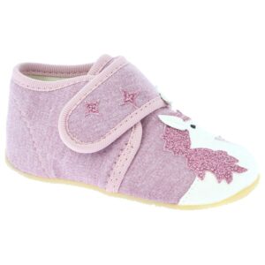 Living Kitzbühel - Kid's Babyklett Einhorn & Regenbogen - Hüttenschuhe Gr 20 lila