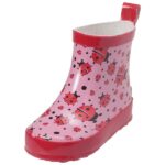 Playshoes - Kid's Gummistiefel Halbschaft Marienkäfer - Gummistiefel Gr 27 rosa