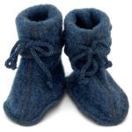 Engel - Baby-Schühchen mit Bändel - Hüttenschuhe Gr 50/56 blau