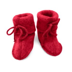 Engel - Baby-Schühchen mit Bändel - Hüttenschuhe Gr 62/68 rot