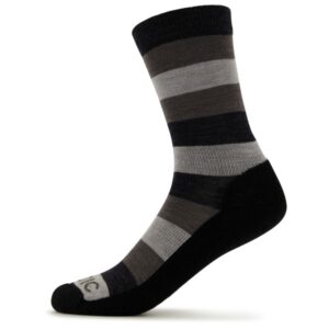 Stoic - Merino Trekking Crew Socks Stripes - Wandersocken Gr 36-38;39-41;42-44;45-47 grau;schwarz