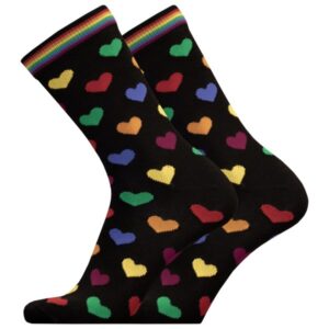 UphillSport - Lifestyle Merino L3 Rainbow Hearts Crew - Multifunktionssocken Gr 35-38;39-42 schwarz