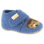 Living Kitzbühel - Baby's Klettschuh Igel und Pilz - Hüttenschuhe Gr 20;21;22;23;24;26;27;28;30 blau