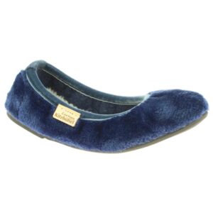 Living Kitzbühel - Kid's Ballerina Samt Unifaben - Hüttenschuhe Gr 28 blau