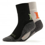 Heber Peak - Kid's EvergreenHe. Hiking Crew Socks 2-Pack - Wandersocken Gr 31-34 schwarz