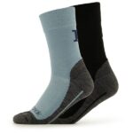 Heber Peak - Kid's EvergreenHe. Hiking Crew Socks 2-Pack - Wandersocken Gr 35-38 schwarz