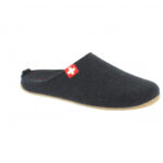 Living Kitzbühel - Filzpantoffel Schweizer Kreuz No. 3886 - Hüttenschuhe Gr 48 grau