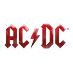 AC/DC Logo Aufkleber red flame 80 cm breit