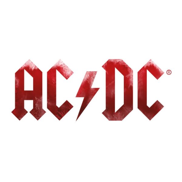 AC/DC Logo Aufkleber red flame 80 cm breit