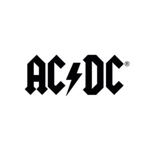 AC/DC Logo Aufkleber schwarz 50 cm