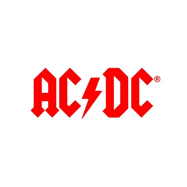 AC/DC Logo Aufkleber rot 50 cm