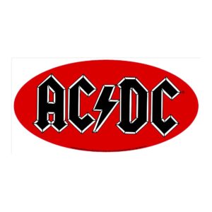 AC/DC Aufkleber Logo rot/schwarz