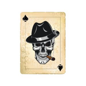 Ace of Spades Aufkleber Schädel Spielkarte