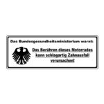 Aufkleber Das Bundesgesundheitsministerium warnt... Motorrad