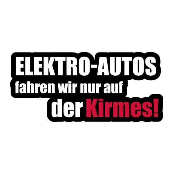 Aufkleber Elektroautos- Kirmes