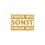 Aufkleber geplottet Finger Weg gold