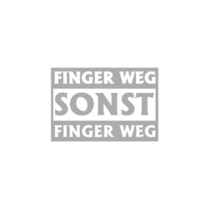 Aufkleber geplottet Finger Weg silber