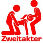 Aufkleber geplottet rot Zweitakter