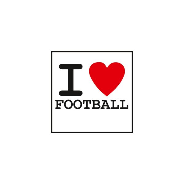 Aufkleber I Love Football