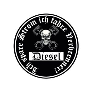 Aufkleber Ich spare Strom.... Feinstaub-Plakette Diesel