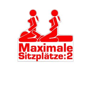 Aufkleber Maximale Sitzplätze: 2 rot